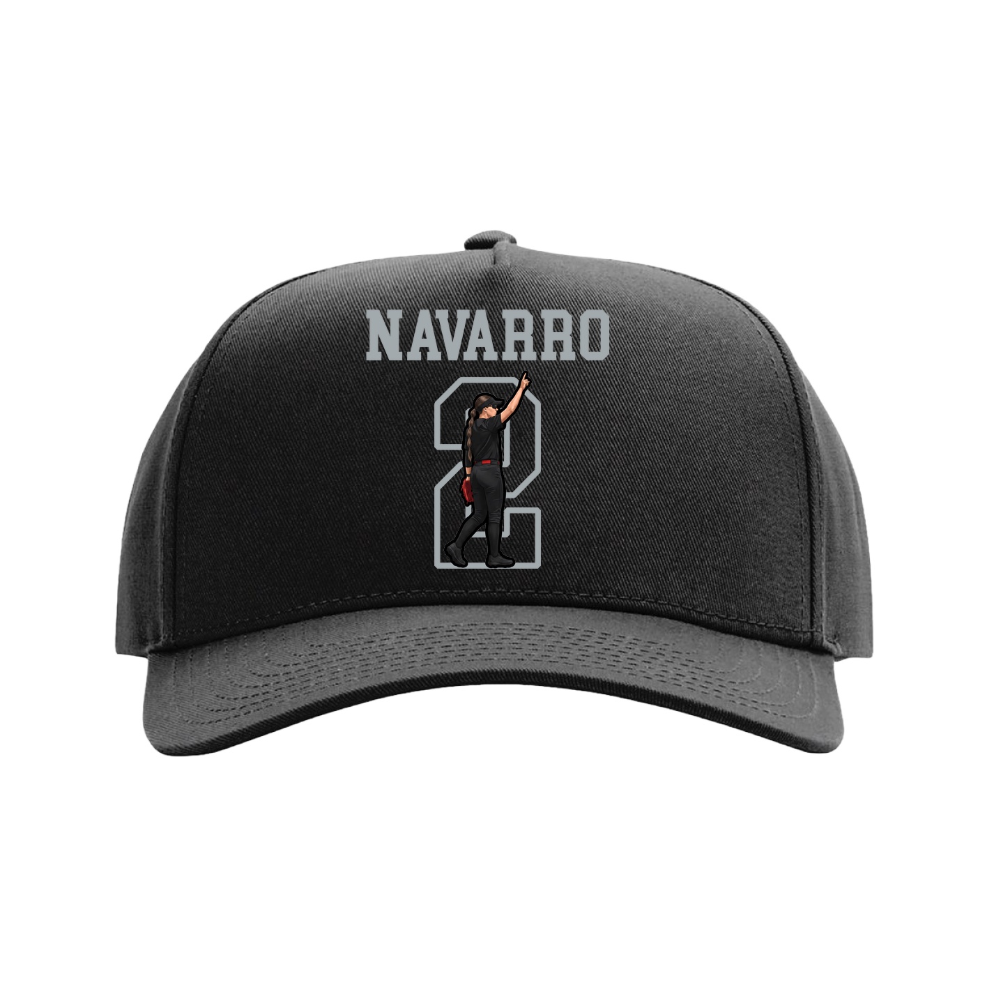Full Fabric Five-Panel Champ Cap — Shirsey in Black