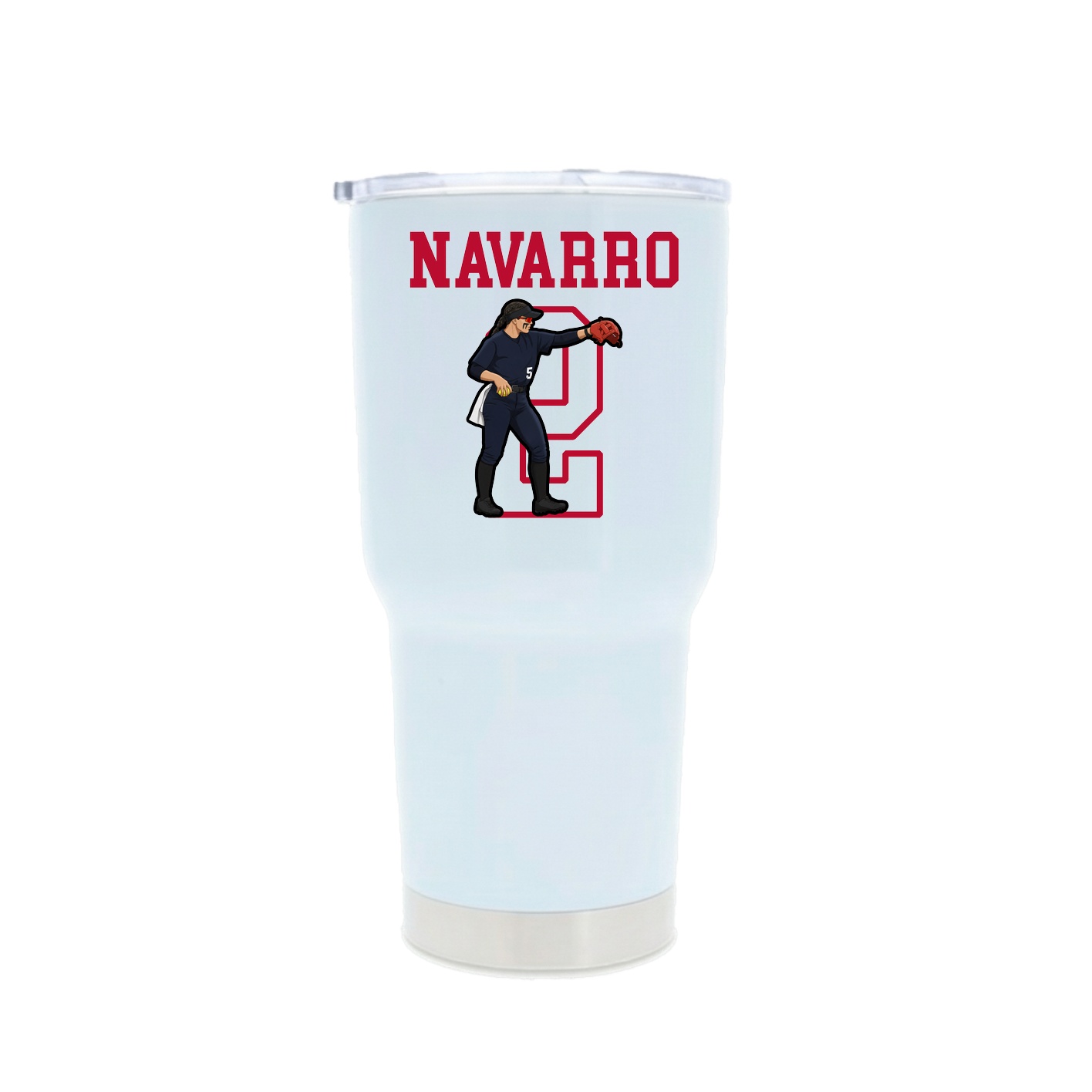 30oz Stainless Steel Tumbler — Shirsey in White