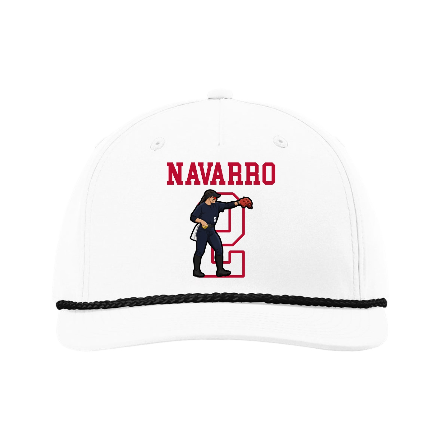 Five-Panel Classic Rope Cap — Shirsey in White