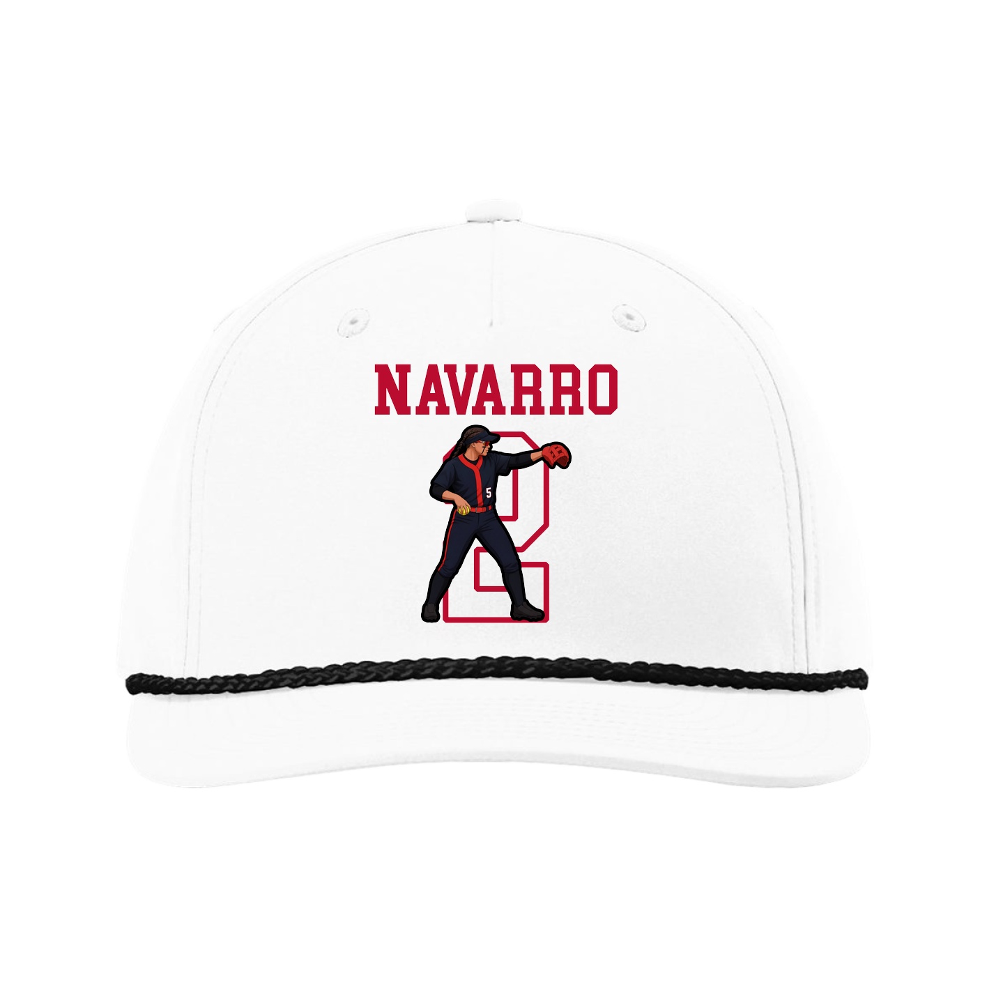 Five-Panel Classic Rope Cap — Shirsey in White