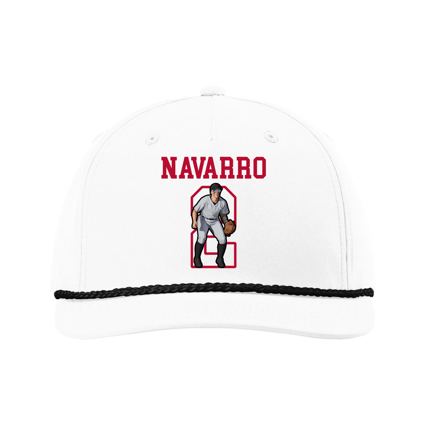 Five-Panel Classic Rope Cap — Shirsey in White