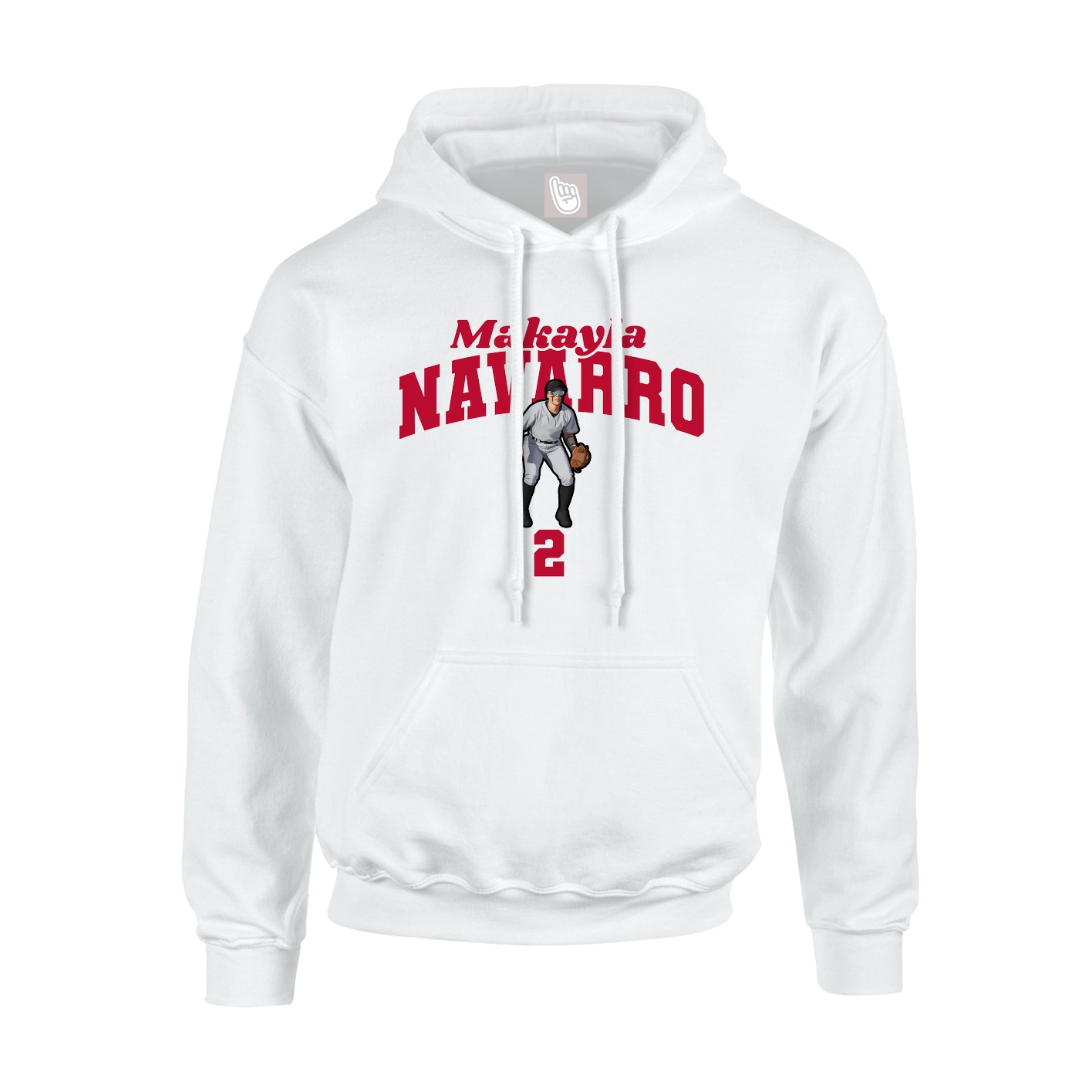 Youth Hoodie — Signature Arch in White