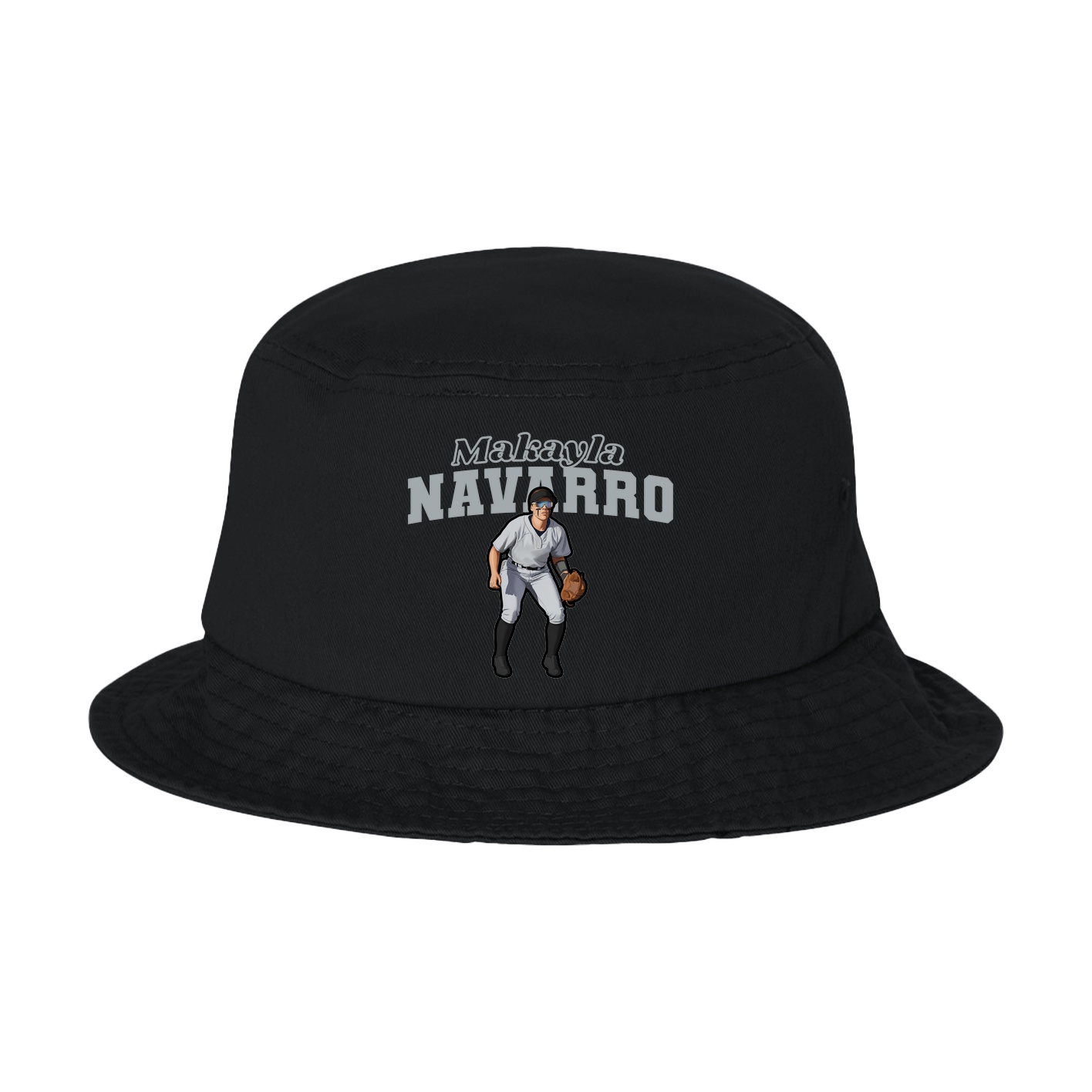 Bucket Cap — Name Arch in Black