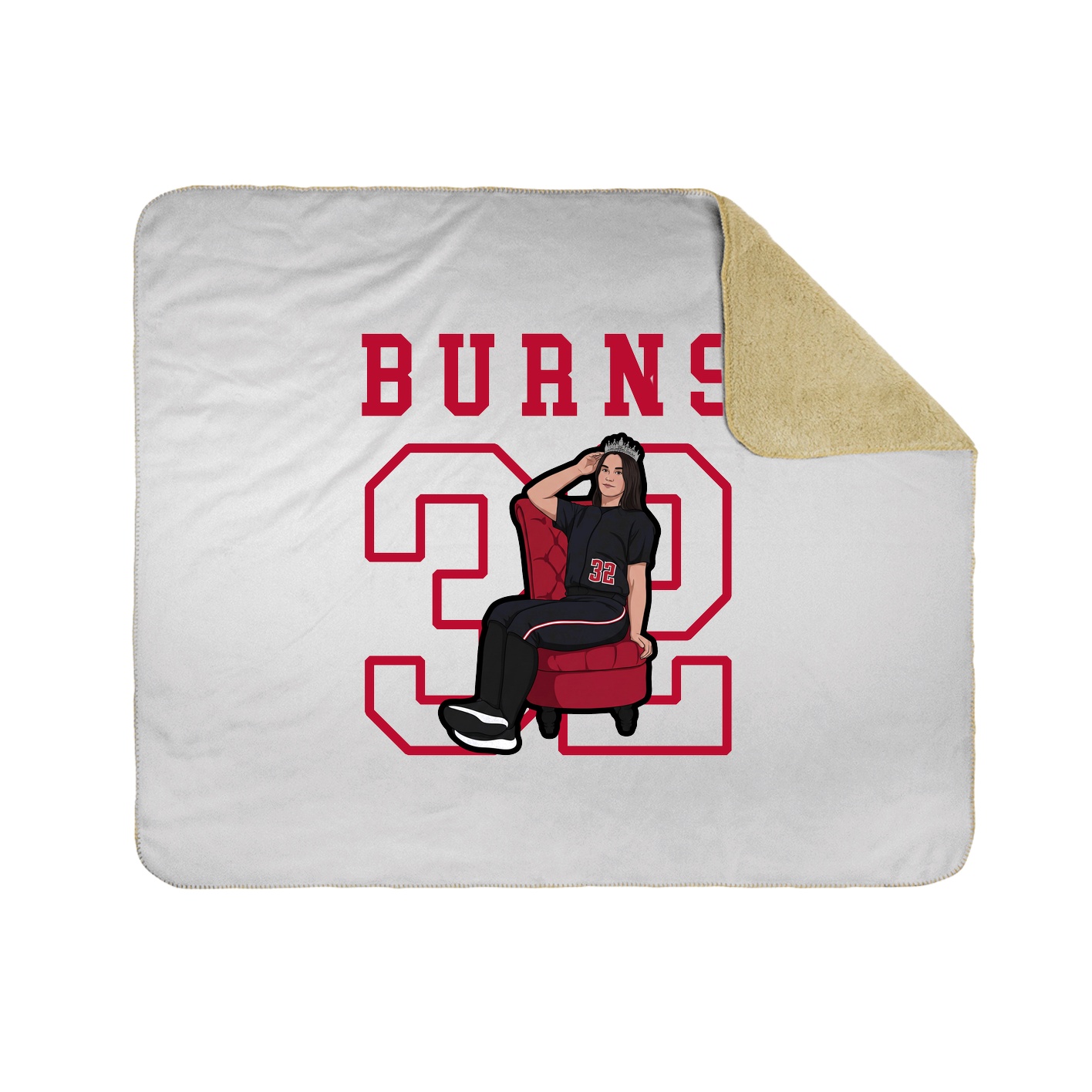 Throw Blanket — Shirsey in White