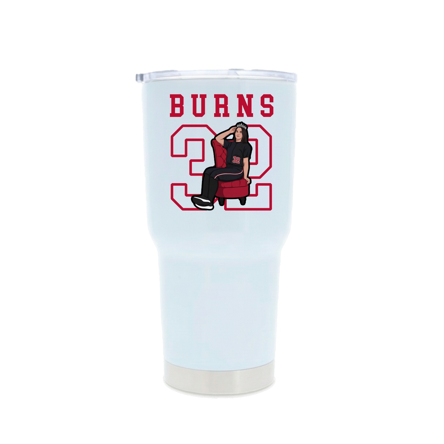 30oz Stainless Steel Tumbler — Shirsey in White
