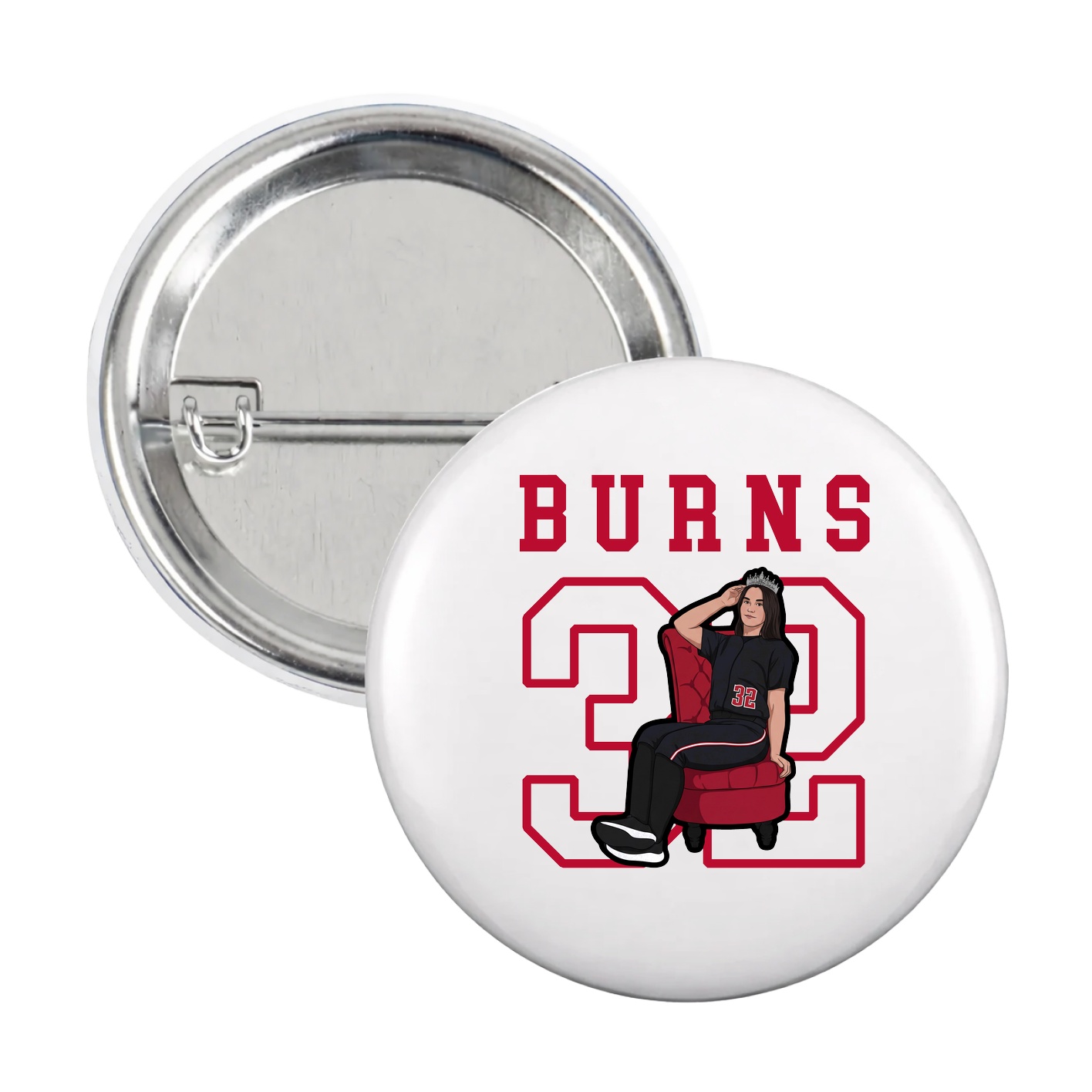 Game Day Button — Shirsey in White