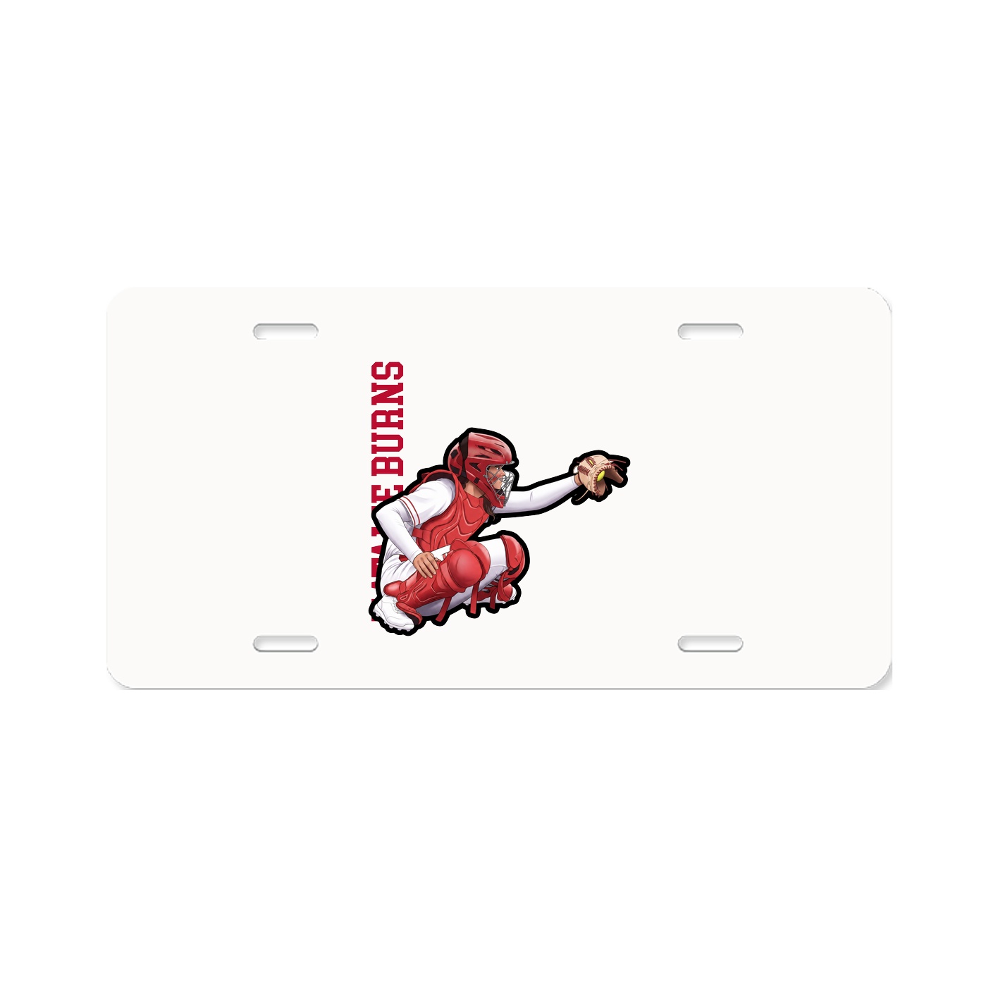 License Plate — Name Vertical in Classic