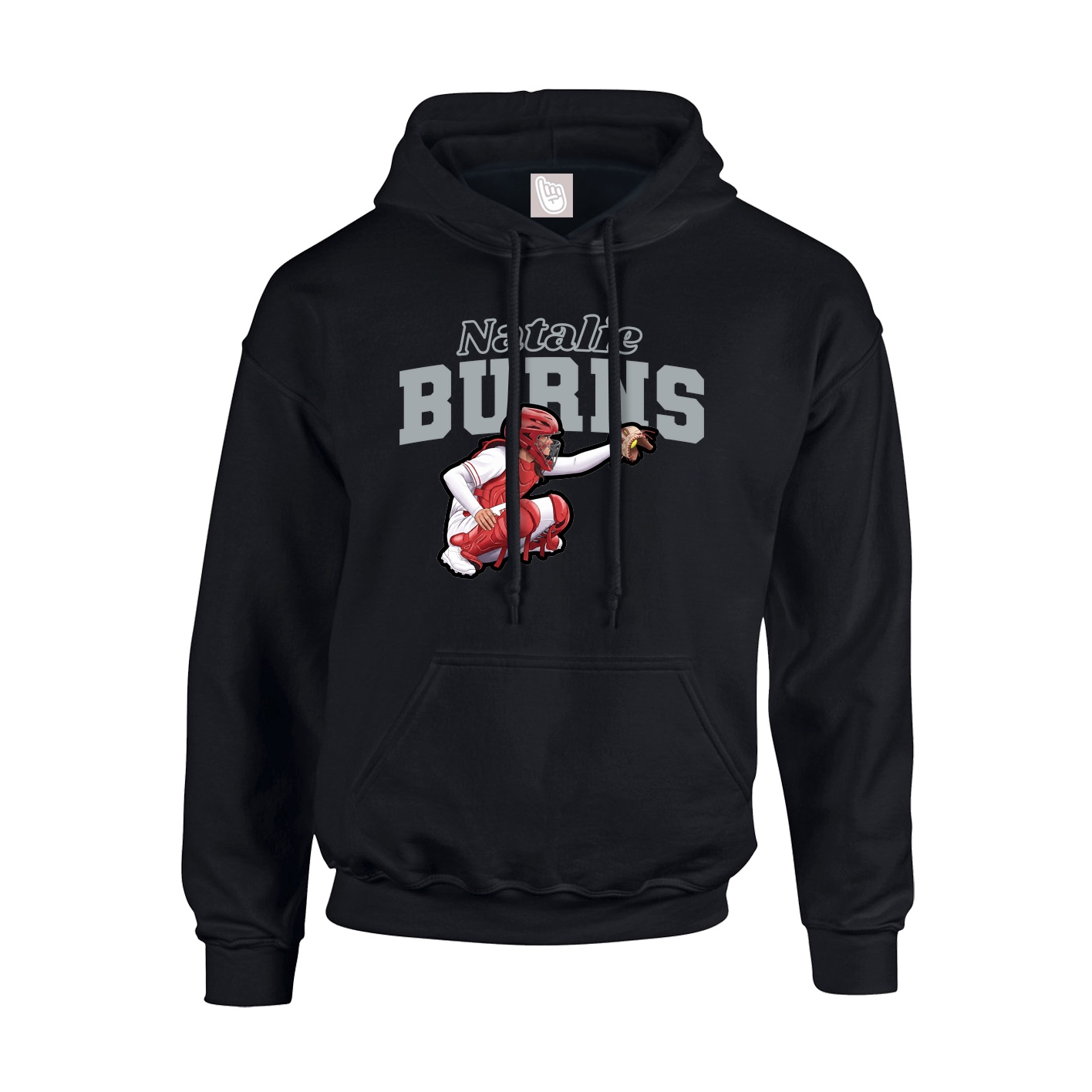 Youth Hoodie — Name Arch in Black