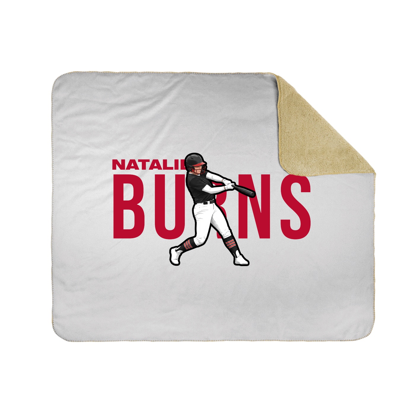 Throw Blanket — Player Name in White