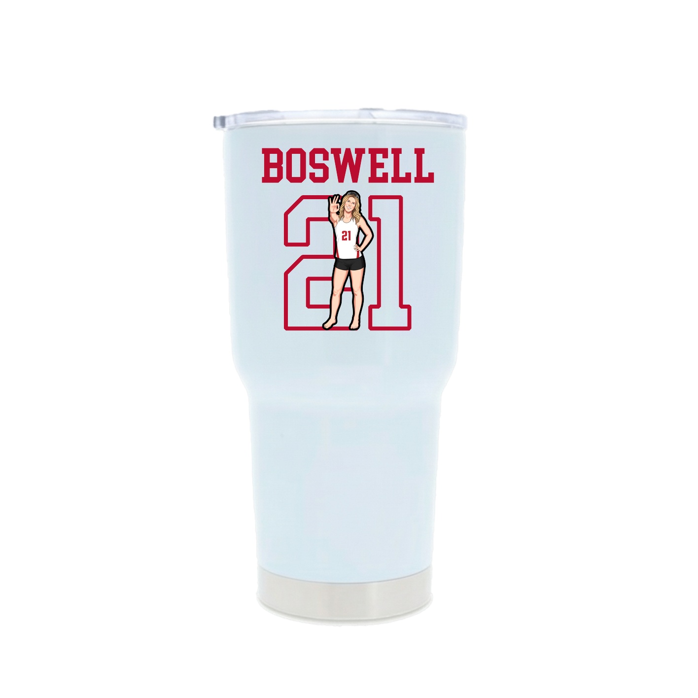30oz Stainless Steel Tumbler — Shirsey in White