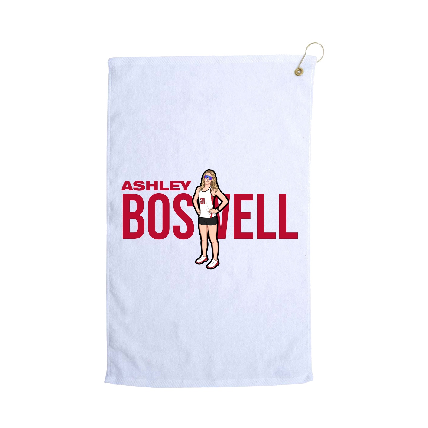Golf Towel — Player Name in White