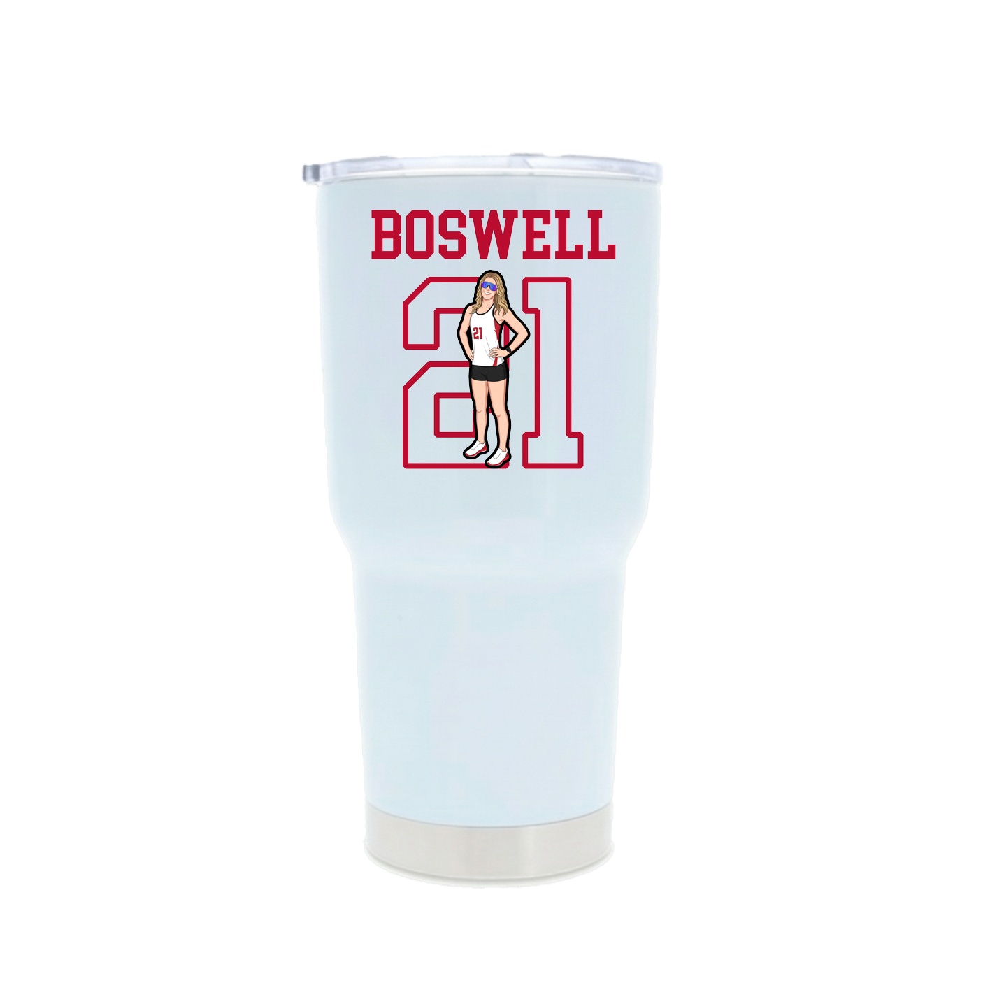 30oz Stainless Steel Tumbler — Shirsey in White