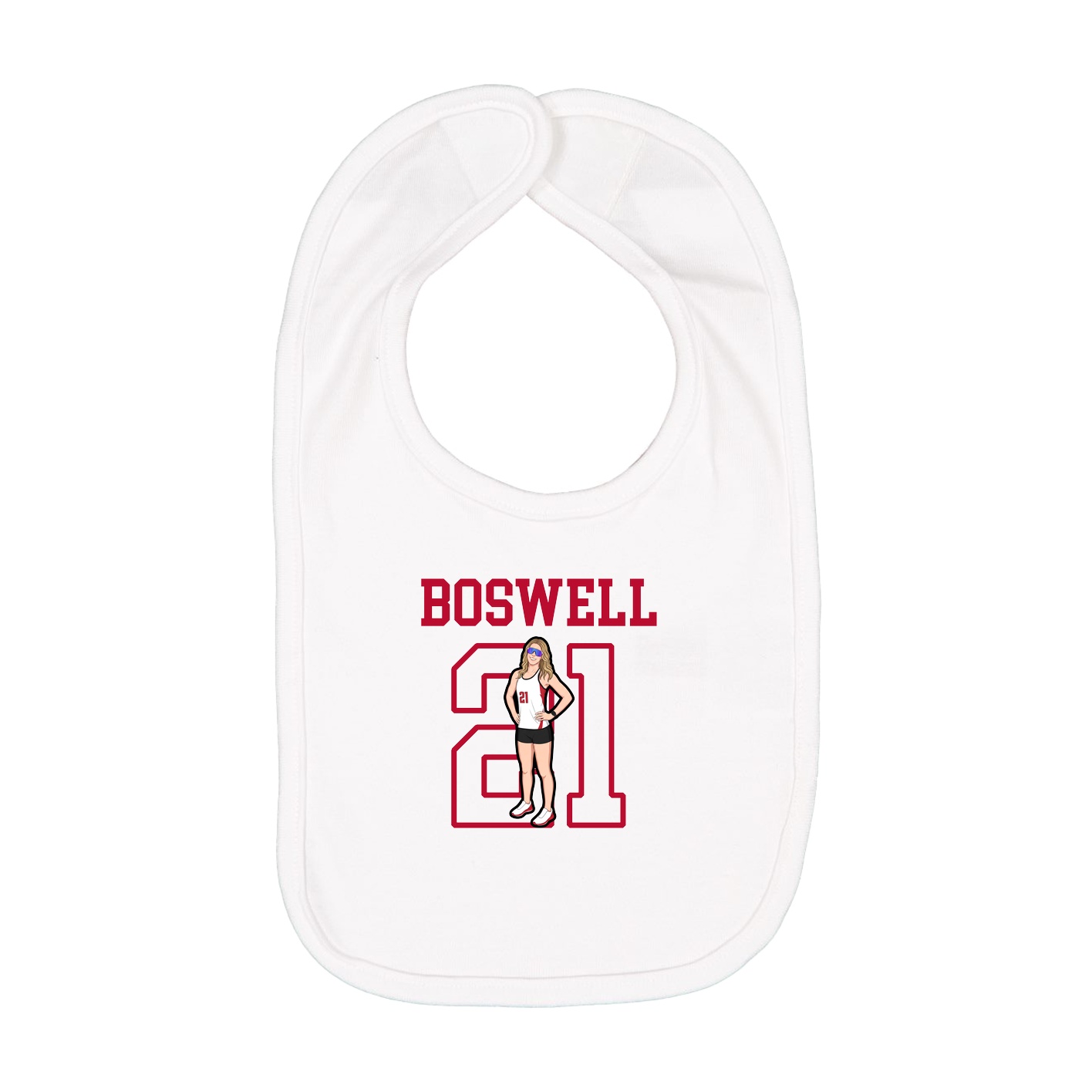 Infant Bib — Shirsey in White