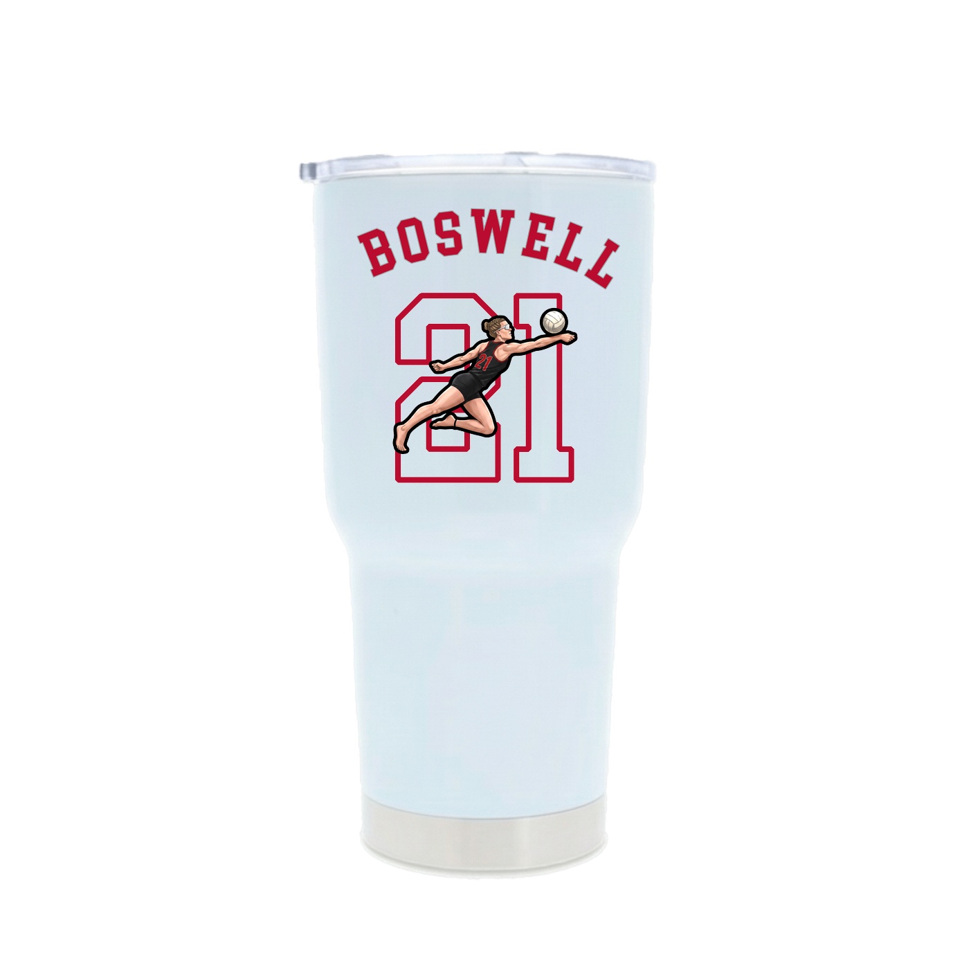 30oz Stainless Steel Tumbler — Shirsey Arch in White