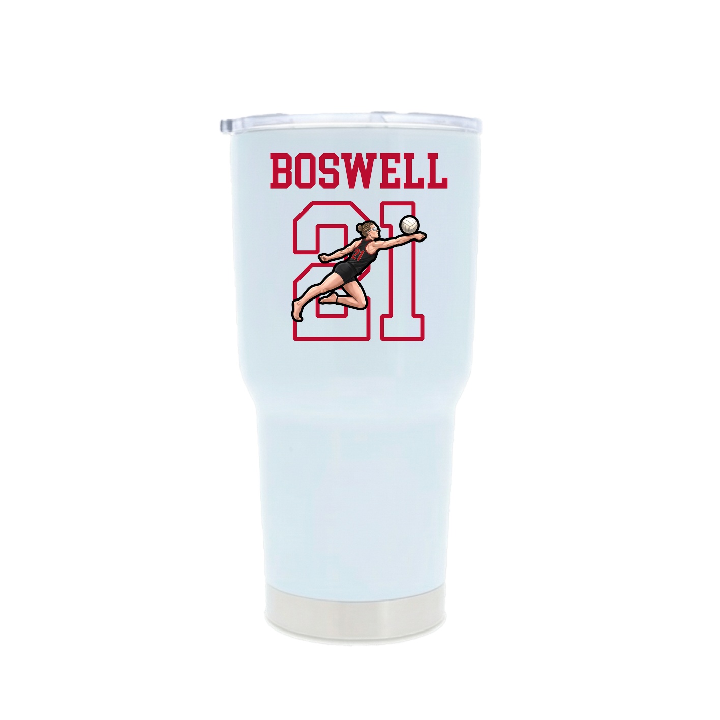 30oz Stainless Steel Tumbler — Shirsey in White