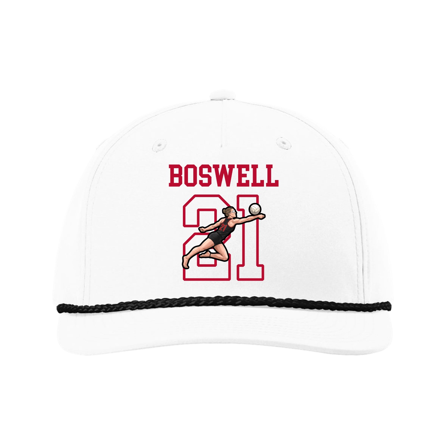 Five-Panel Classic Rope Cap — Shirsey in White