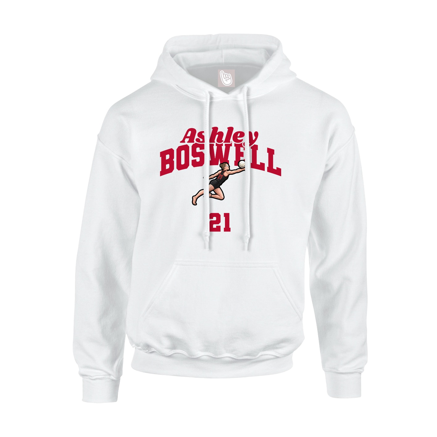 Hoodie — Signature Arch in White