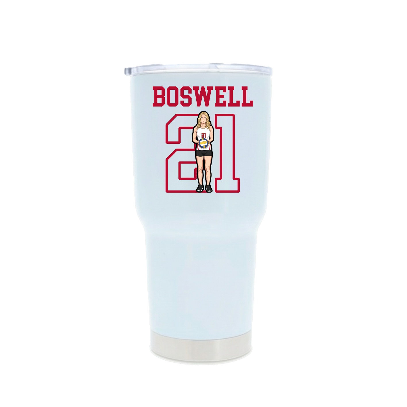 30oz Stainless Steel Tumbler — Shirsey in White