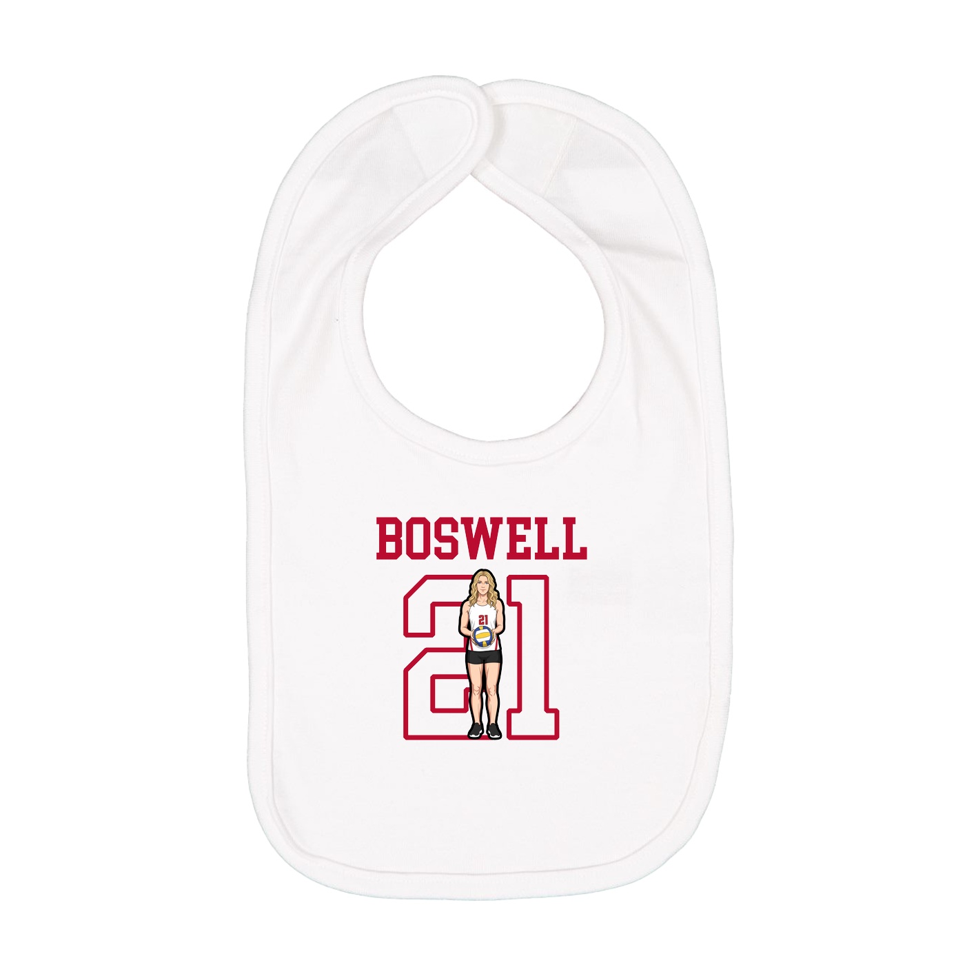 Infant Bib — Shirsey in White