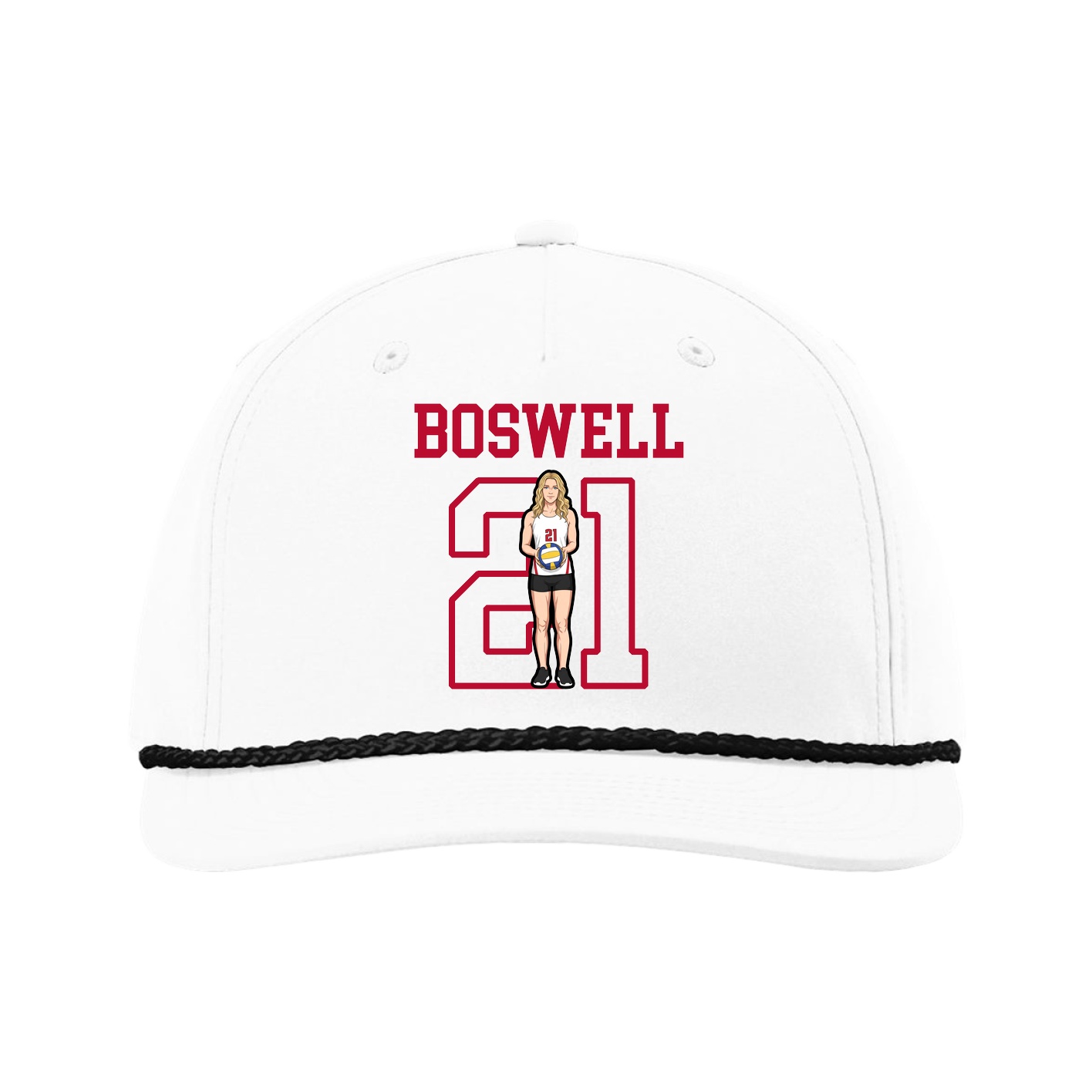 Five-Panel Classic Rope Cap — Shirsey in White