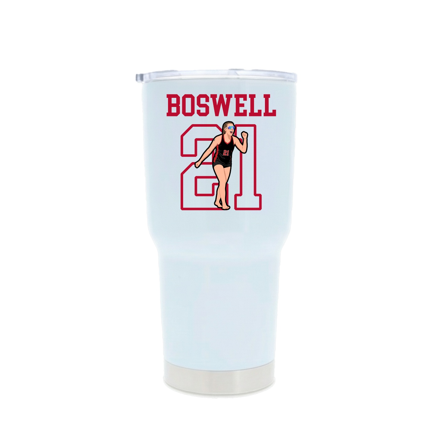 30oz Stainless Steel Tumbler — Shirsey in White