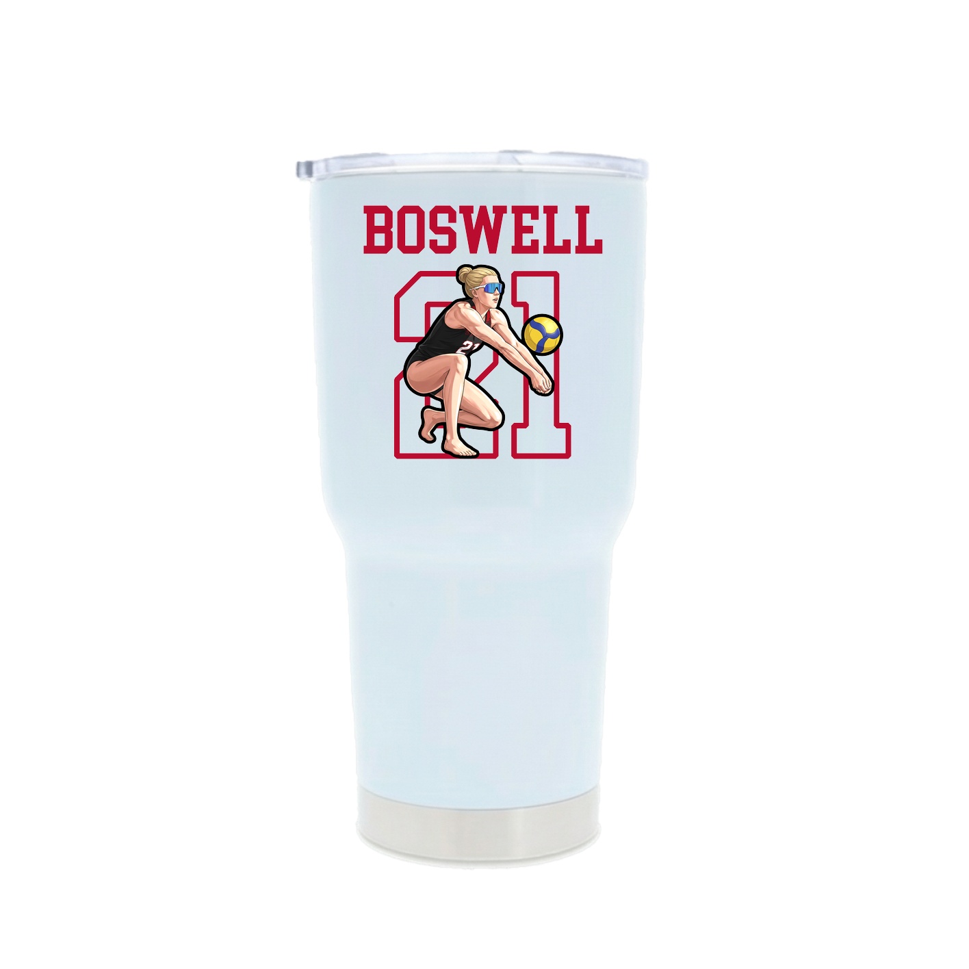 30oz Stainless Steel Tumbler — Shirsey in White