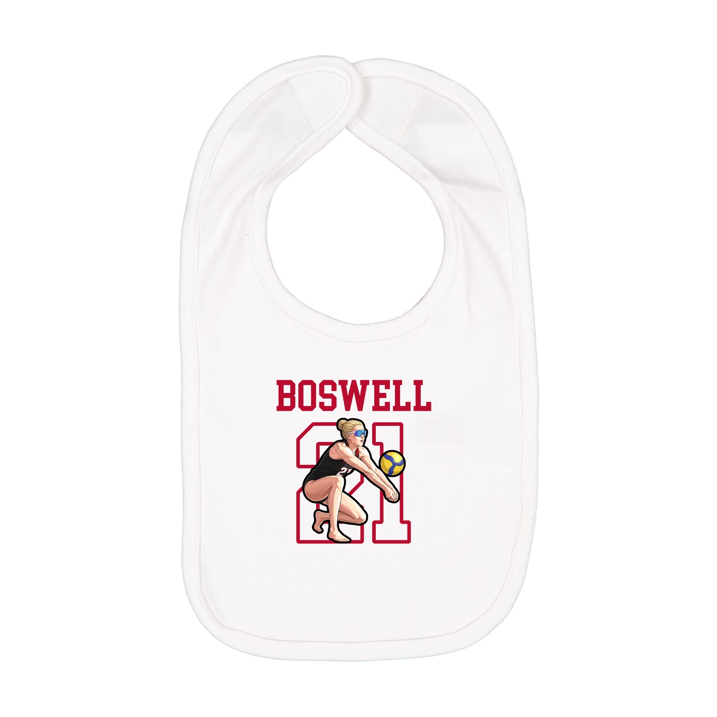 Infant Bib — Shirsey in White