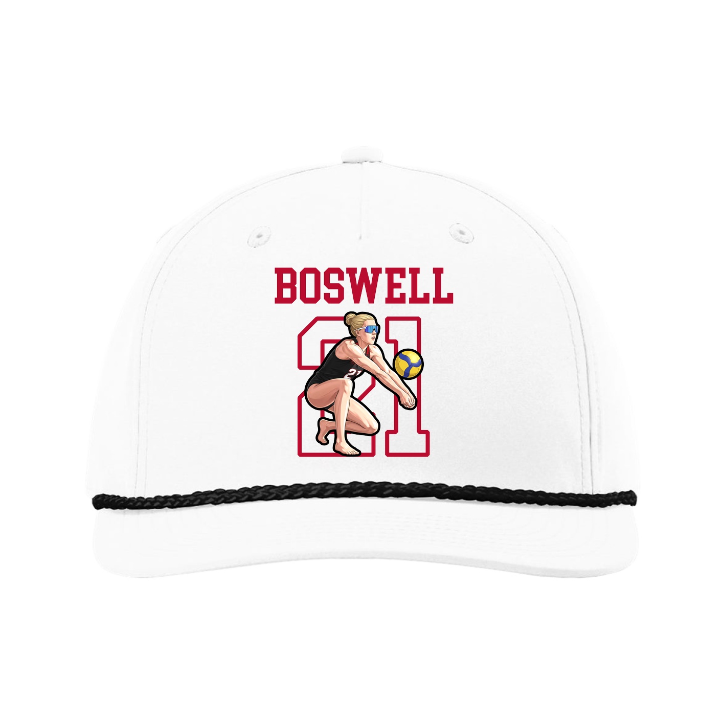 Five-Panel Classic Rope Cap — Shirsey in White