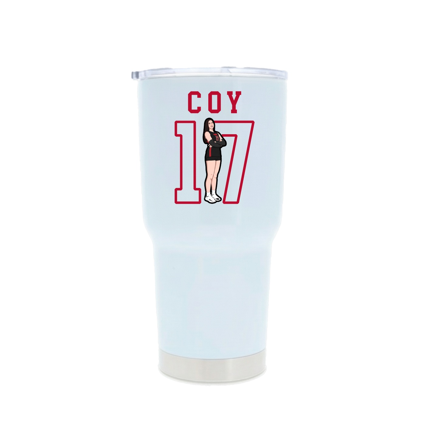 30oz Stainless Steel Tumbler — Shirsey in White