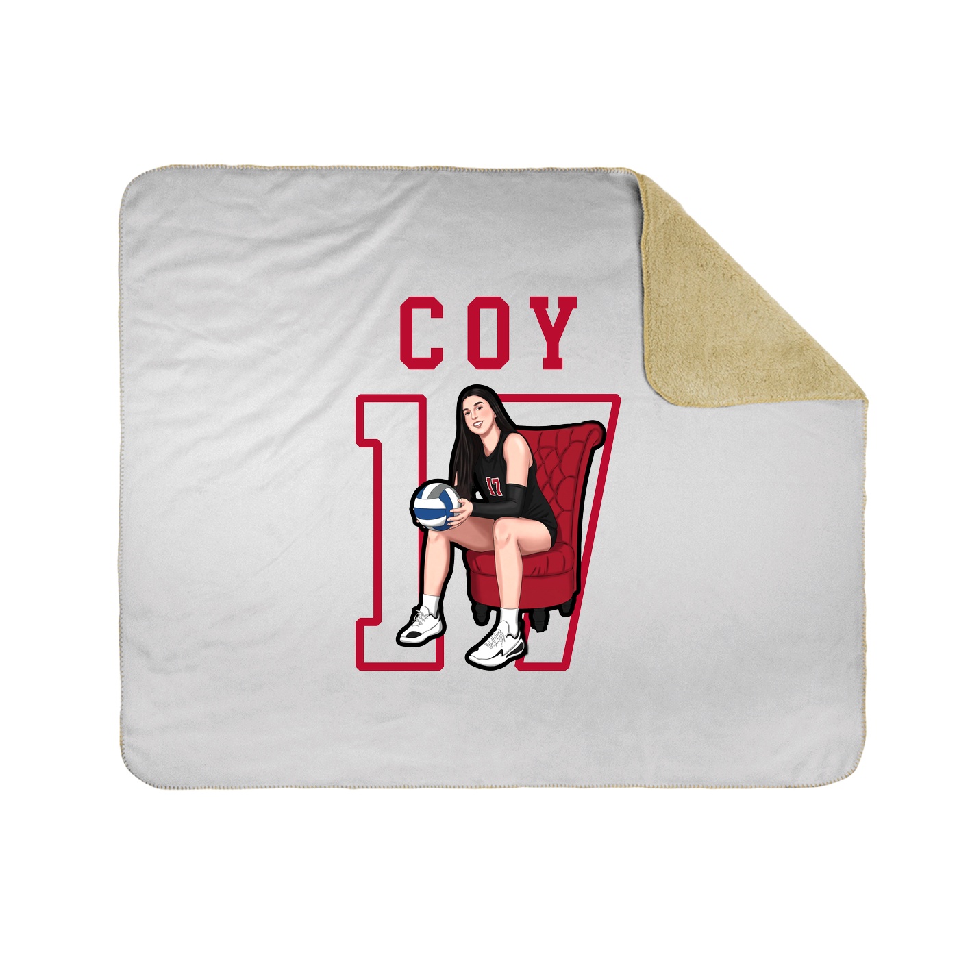 Throw Blanket — Shirsey in White