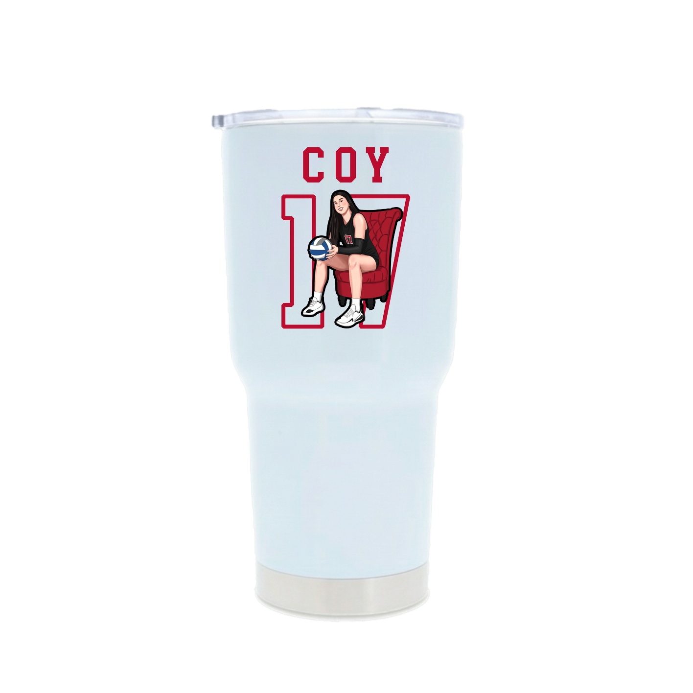 30oz Stainless Steel Tumbler — Shirsey in White