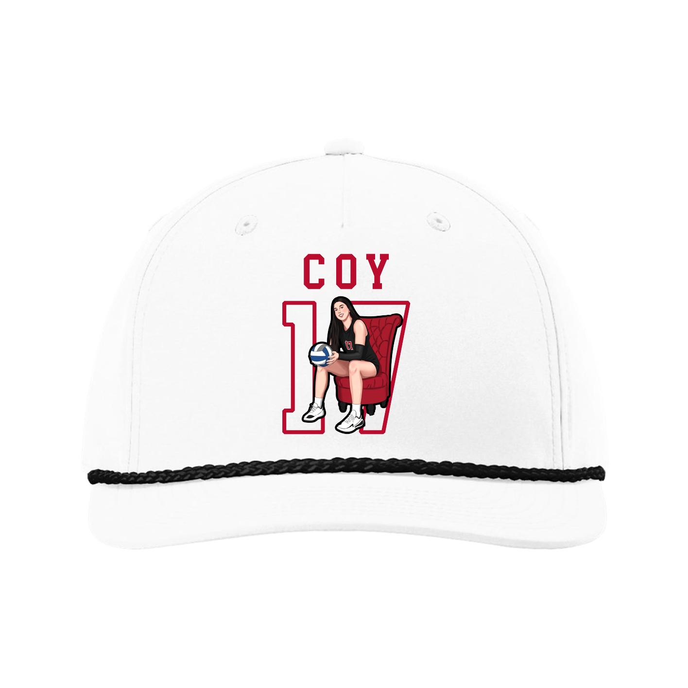 Five-Panel Classic Rope Cap — Shirsey in White