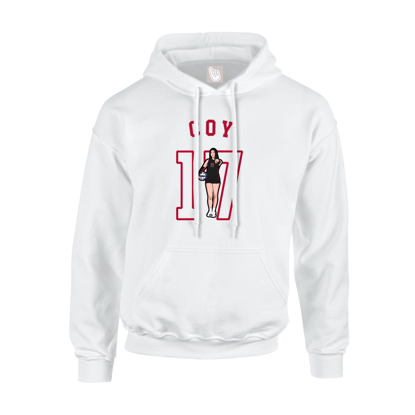 Hoodie — Shirsey Arch in White