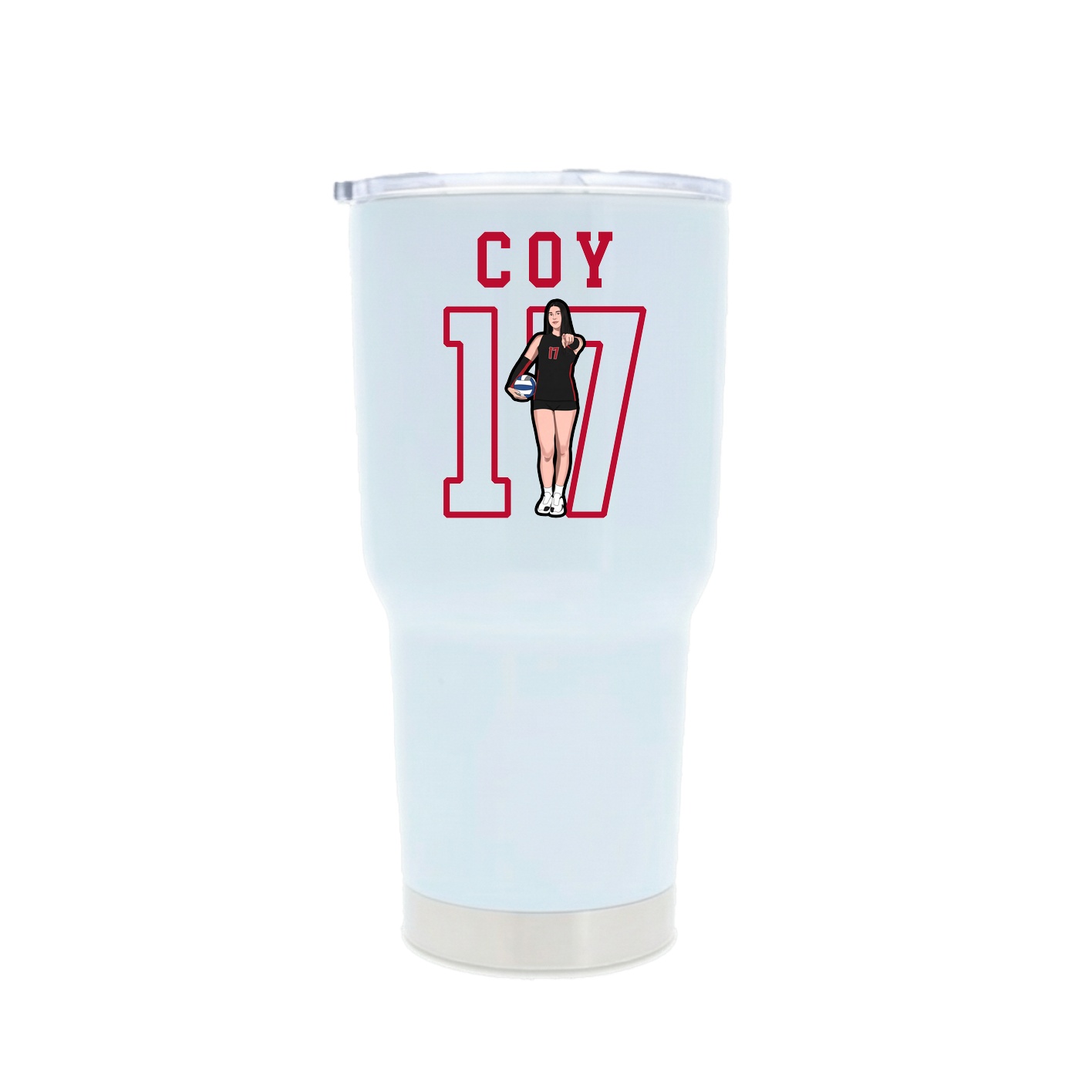 30oz Stainless Steel Tumbler — Shirsey in White