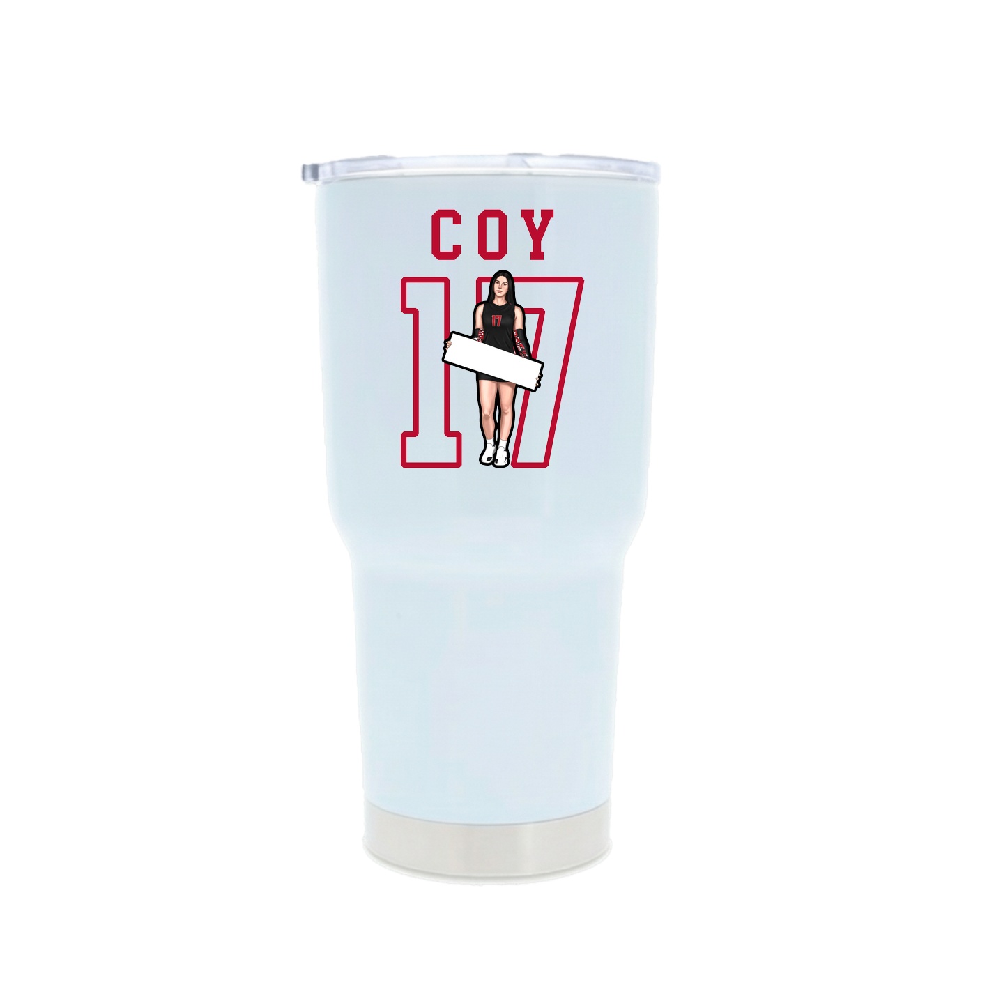 30oz Stainless Steel Tumbler — Shirsey in White