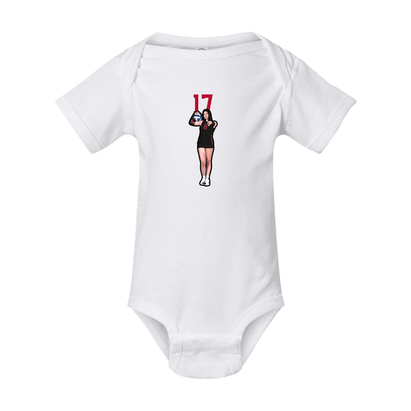 Baby Onesie — Number Top in White