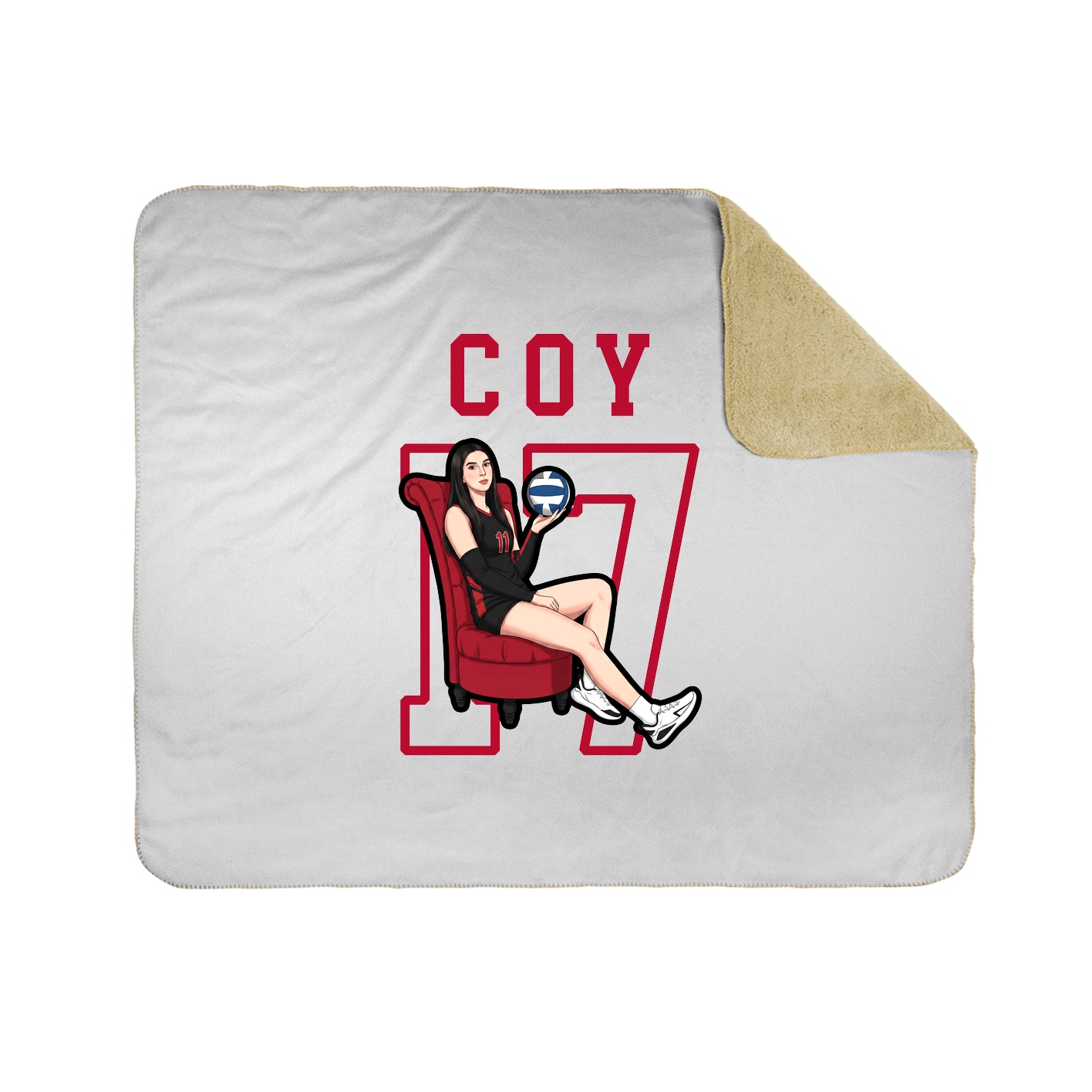 Throw Blanket — Shirsey in White