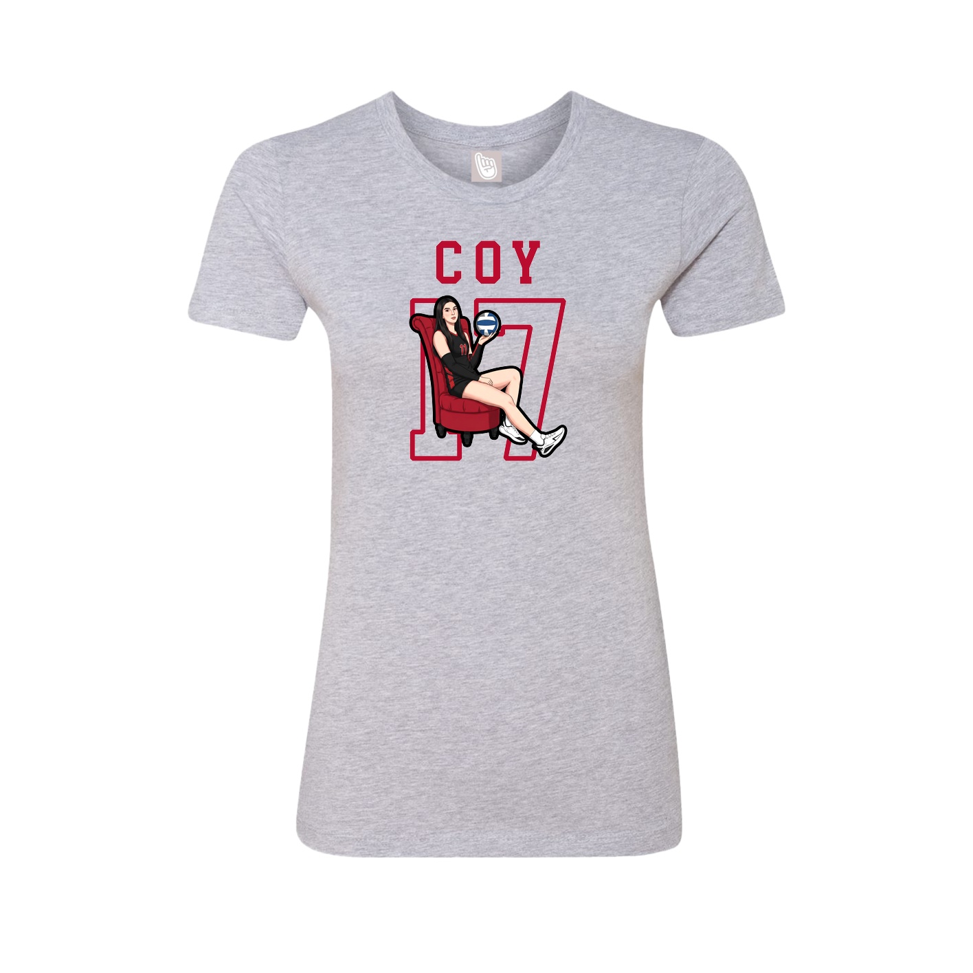 Fitted Women's Tee — Shirsey in Grey