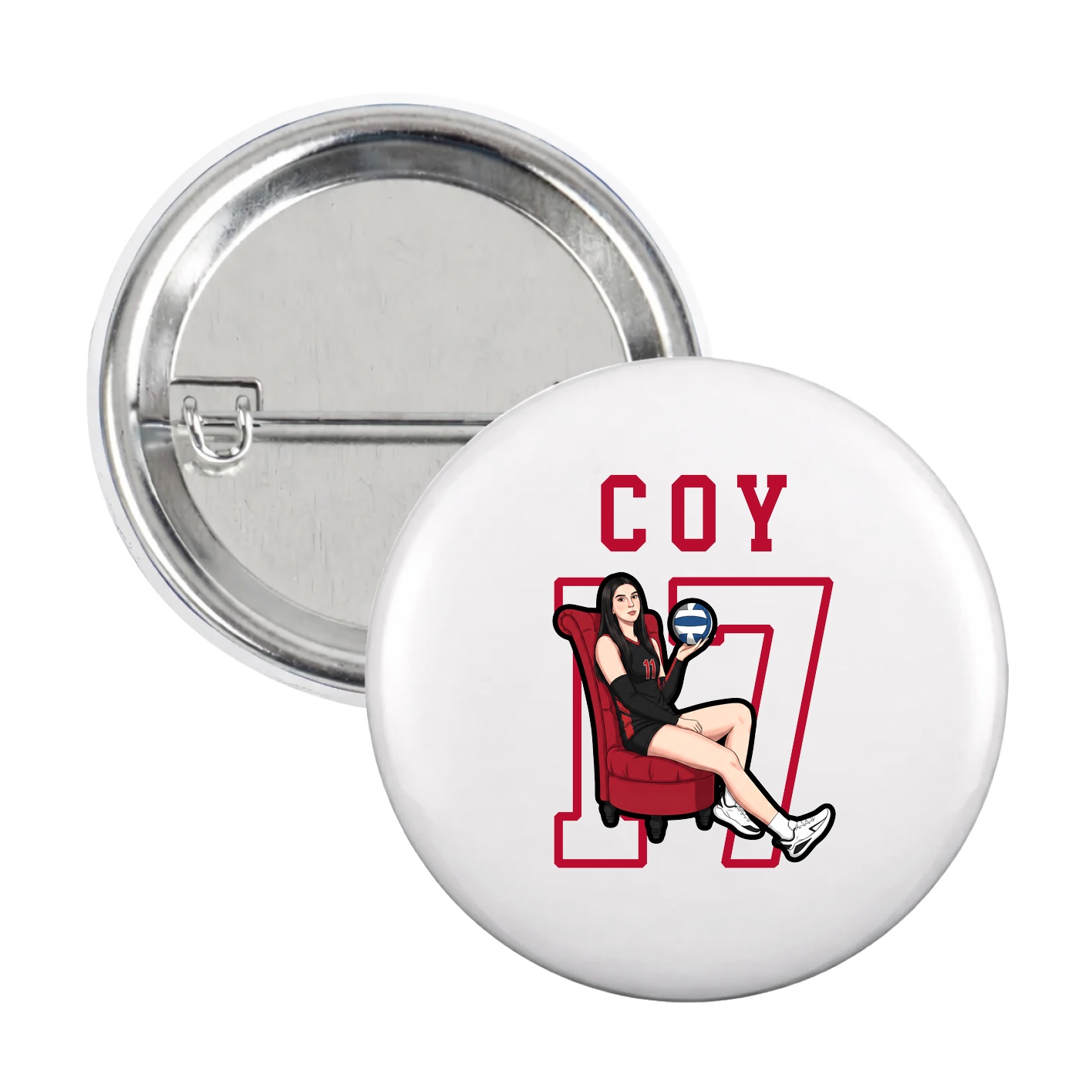 Game Day Button — Shirsey in White