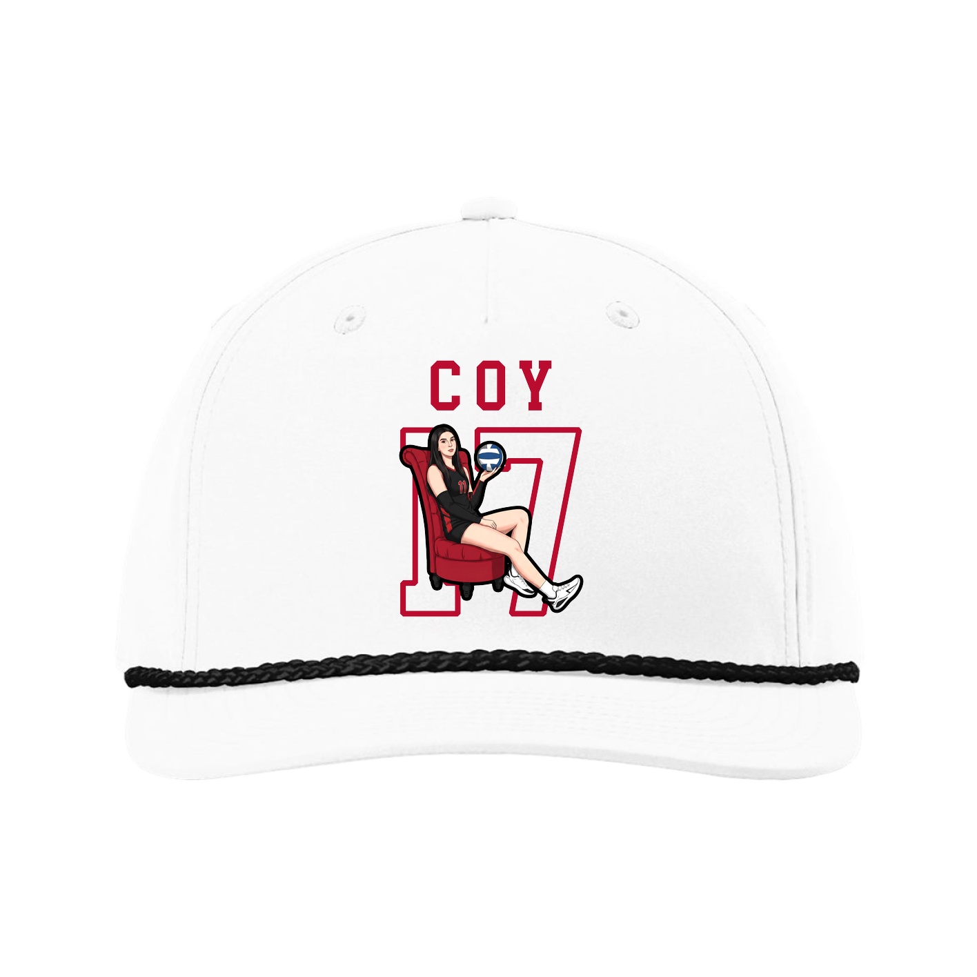 Five-Panel Classic Rope Cap — Shirsey in White