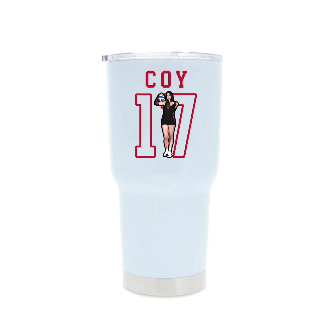 30oz Stainless Steel Tumbler — Shirsey in White
