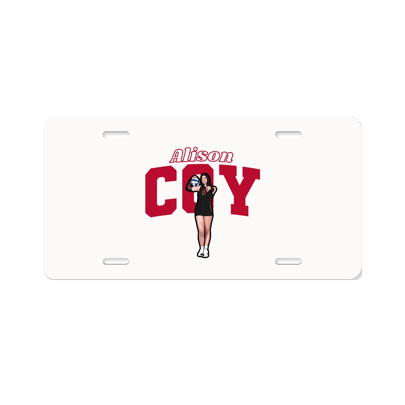 License Plate — Name Arch in Classic