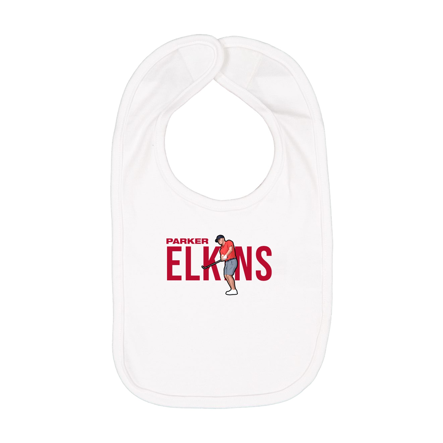 Infant Bib — Player Name in White