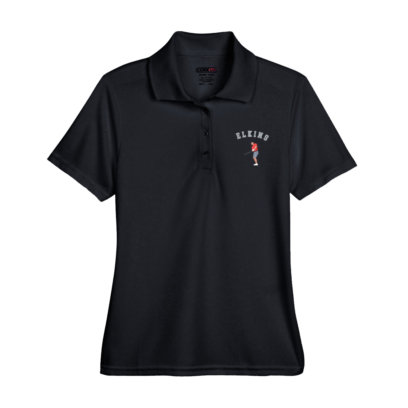 Womens Performance Polo — Shirsey Arch in Black