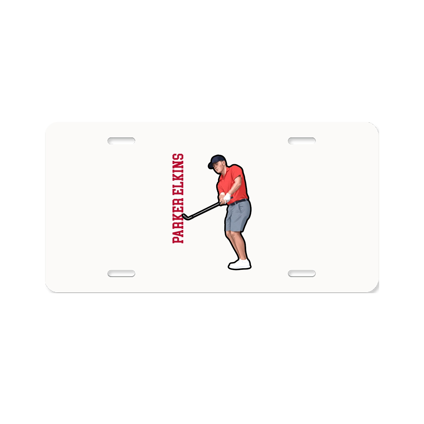 License Plate — Name Vertical in Classic