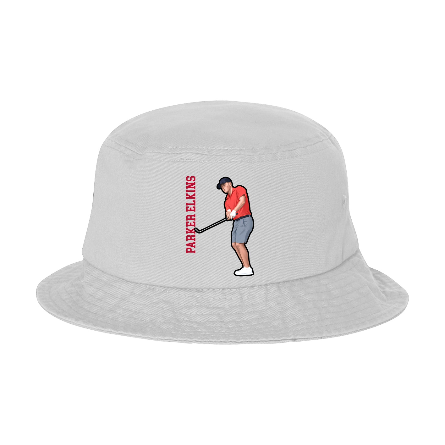 Bucket Cap — Name Vertical in White
