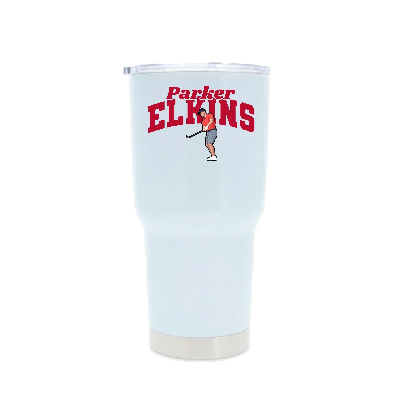 30oz Stainless Steel Tumbler — Signature Arch in White