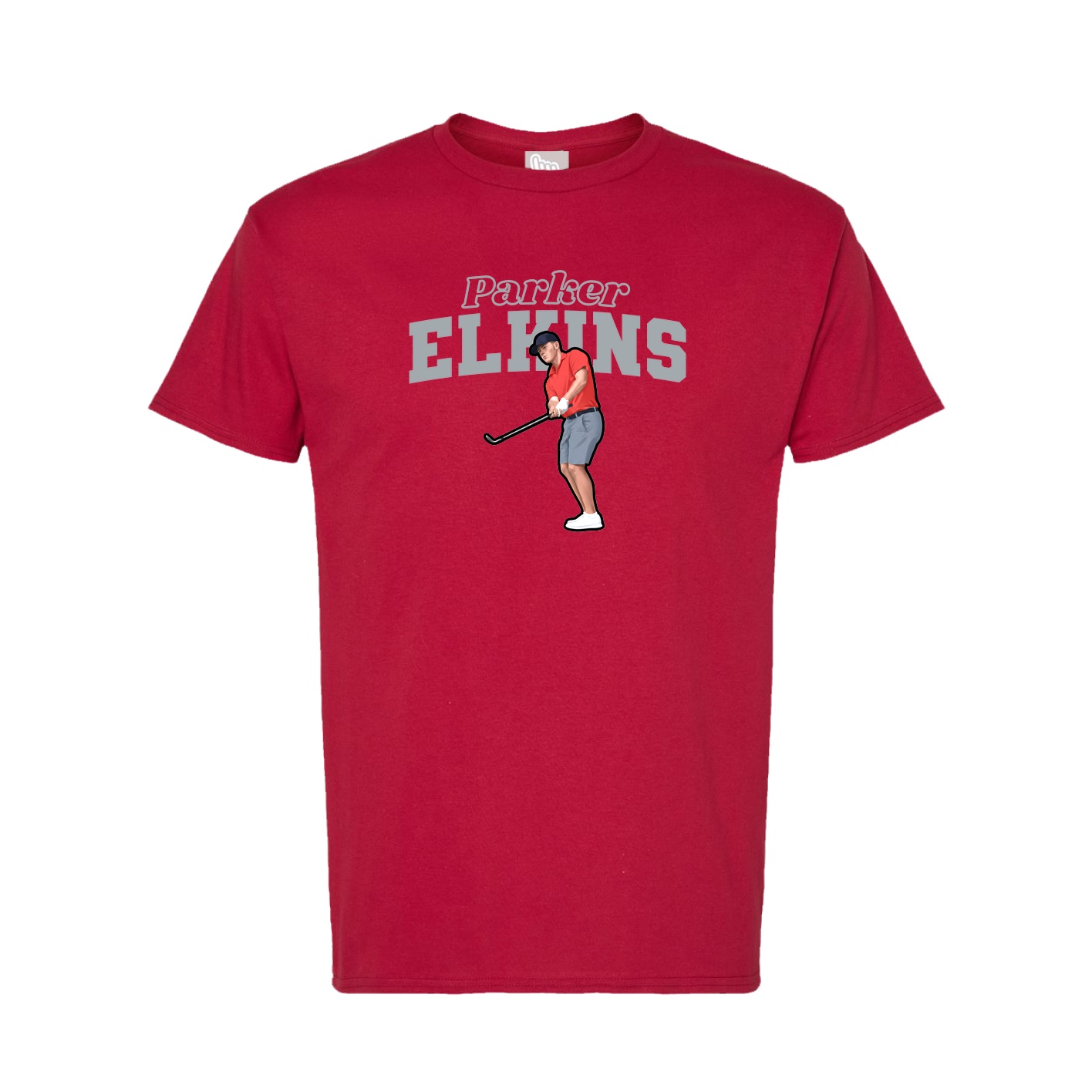 Tee — Name Arch in Crimson