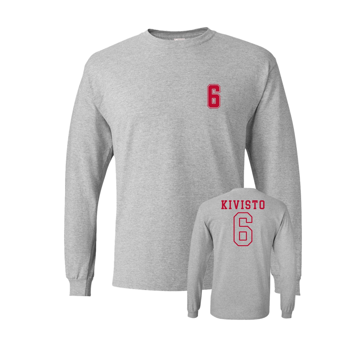 Long Sleeve Tee — Chest Back in Grey