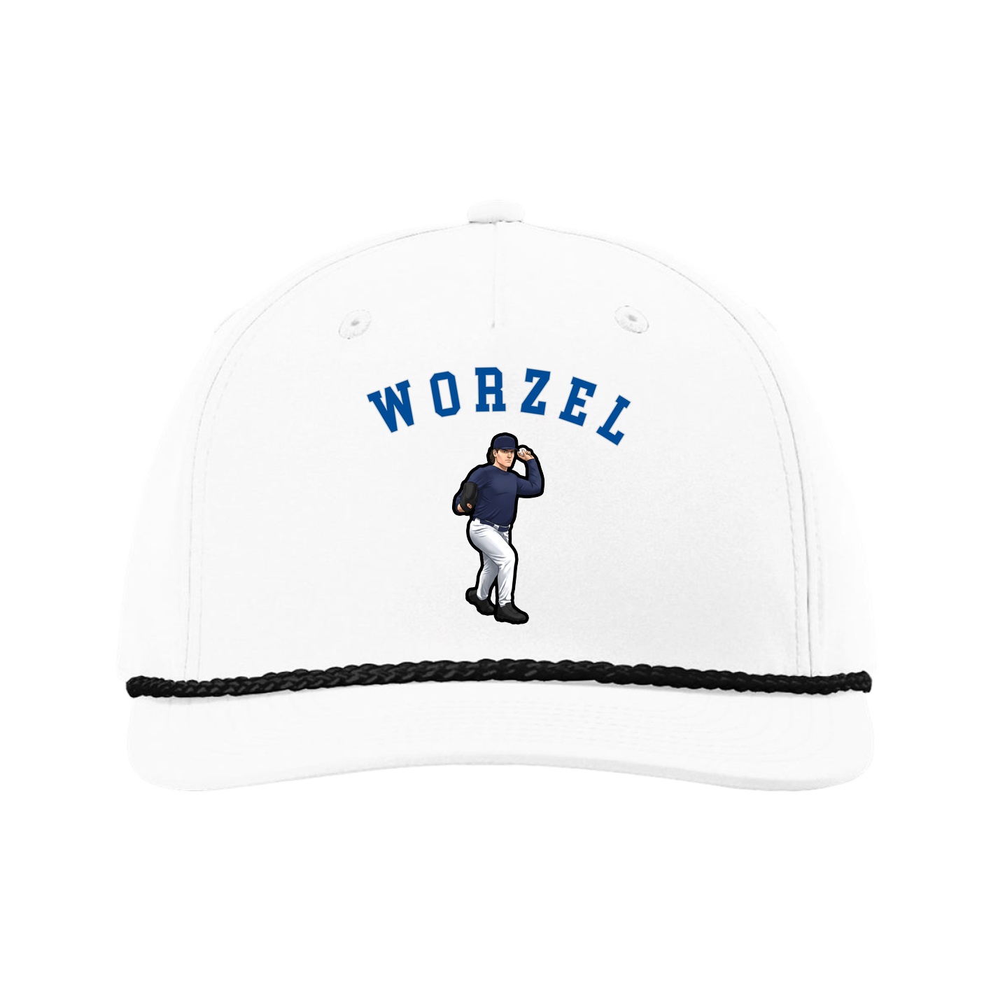 Five-Panel Classic Rope Cap — Shirsey Arch in White